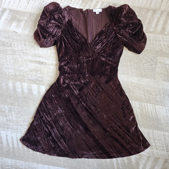 Topshop Velvet Mini Dress - Picture 7 of 13